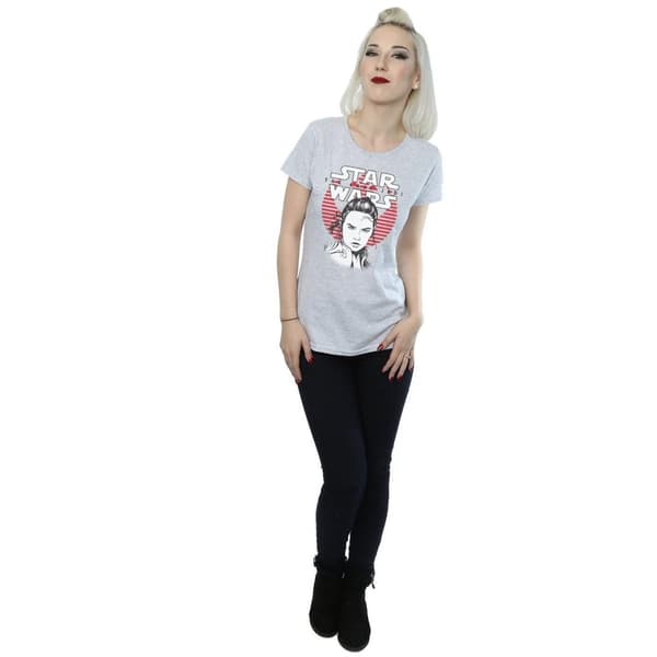 Star Wars Dam/Tjej The Last Jedi - T-shirt i bomull med hjältar