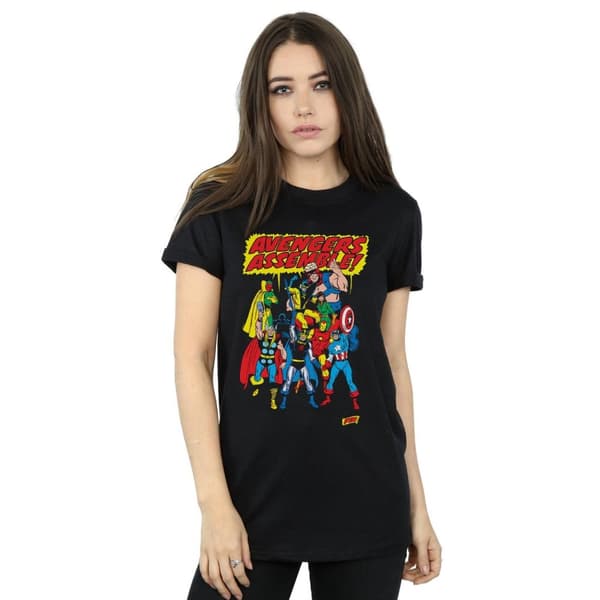 Marvel Comics Womens/Ladies Avengers Assemble Cotton Boyfriend T-Shirt