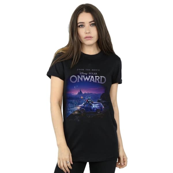 Disney Womens/Ladies Onward Poster Art Cotton Boyfriend T-Shirt