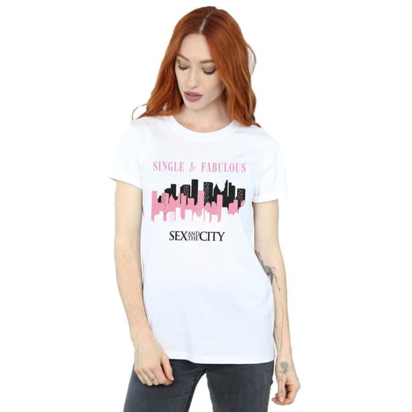 Sex And The City Womens/Ladies Happy Galentine´s Day Cotton Boyfriend T-Shirt