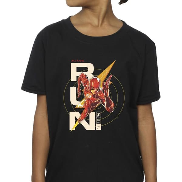 DC Comics T-shirt i bomull för flickor - The Flash Run