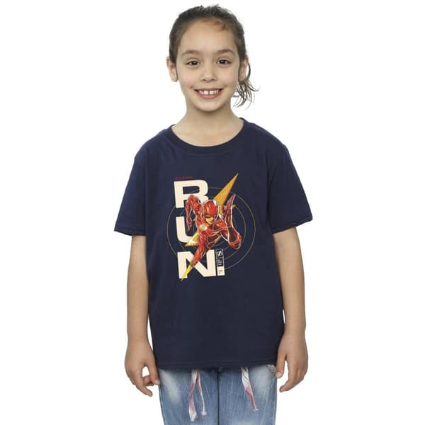 DC Comics T-shirt i bomull för flickor - The Flash Run