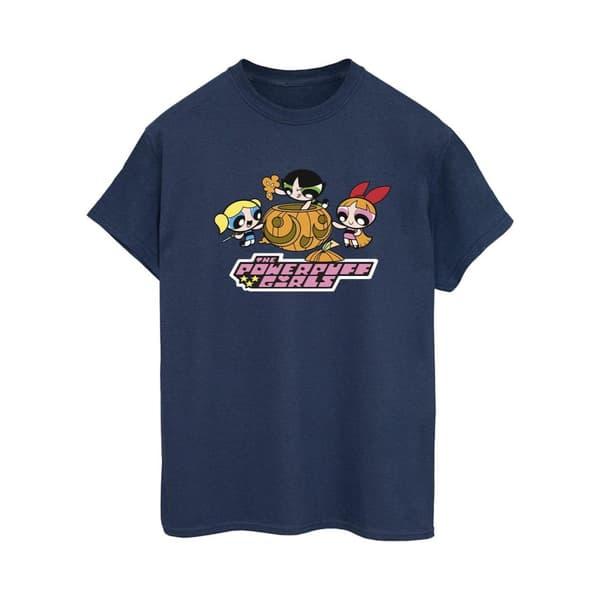 The Powerpuff Girls Dam/Tjej Flickor Pumpa Bomull Boyfriend T-shirt