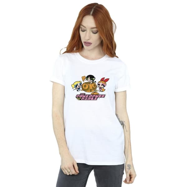 The Powerpuff Girls Dam/Tjej Flickor Pumpa Bomull Boyfriend T-shirt