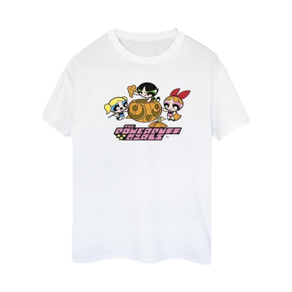 The Powerpuff Girls Dam/Tjej Flickor Pumpa Bomull Boyfriend T-shirt