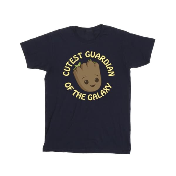 Marvel T-shirt i bomull med texten I Am Groot Cutest Guardian för flickor Navy Blue 3-4 Years
