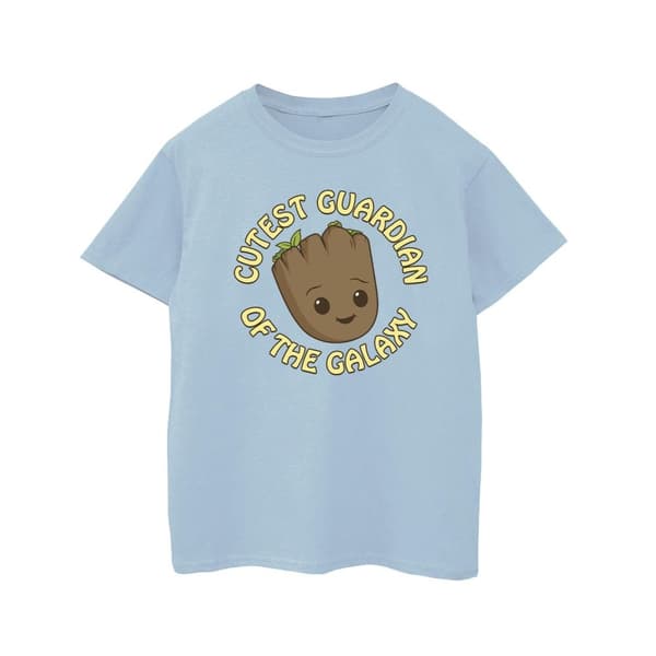 Marvel T-shirt i bomull med texten I Am Groot Cutest Guardian för flickor