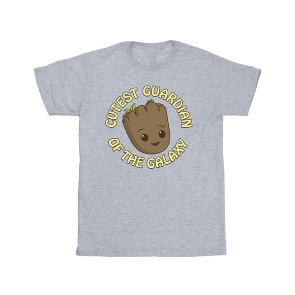 Marvel T-shirt i bomull med texten I Am Groot Cutest Guardian för flickor