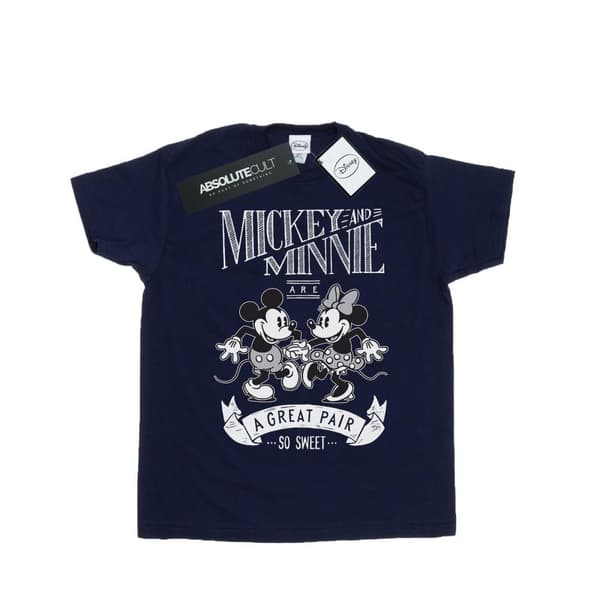 Disney Dam / Dam Musse Pigg och Mimmi Pigg Great Pair Bomull Boyfriend T-shirt