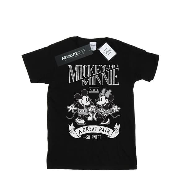 Disney Dam / Dam Musse Pigg och Mimmi Pigg Great Pair Bomull Boyfriend T-shirt