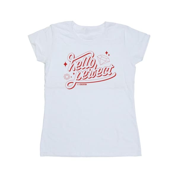Netflix Dam/Tjej Sex Education Hello Perfect - T-shirt i bomull