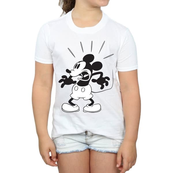 Disney Girls Mickey Mouse Scared Cotton T-Shirt