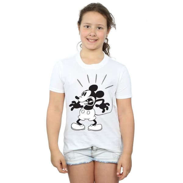 Disney Girls Mickey Mouse Scared Cotton T-Shirt
