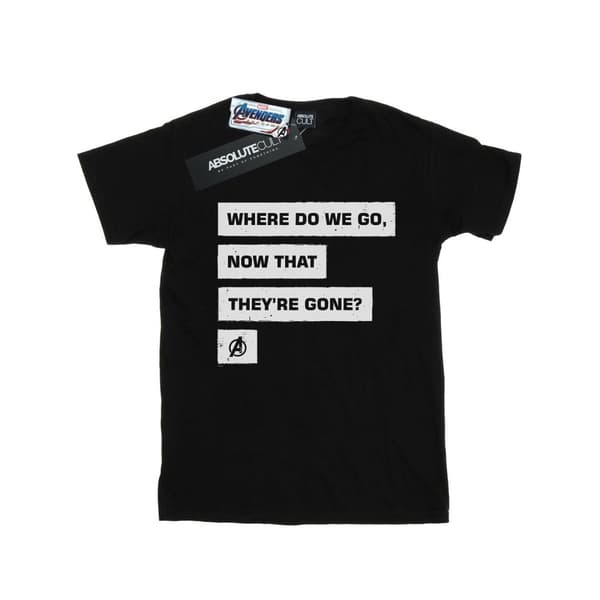 Marvel Womens/Ladies Avengers Endgame Where Do We Go Cotton Boyfriend T-Shirt
