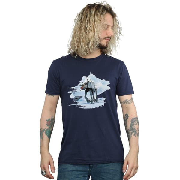 Star Wars Mens Christmas AT-AT Reindeer T-Shirt