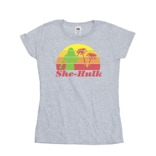 Marvel Womens/Ladies She-Hulk: Attorney At Law Sunset Flex Cotton T-Shirt Sports Grey L