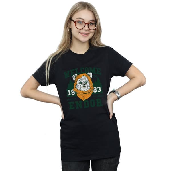 Star Wars Womens/Ladies Endor Camp Cotton Boyfriend T-Shirt