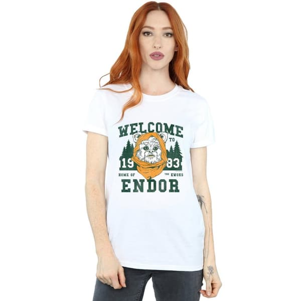 Star Wars Dam/dam Endor Camp Boyfriend T-shirt i bomull