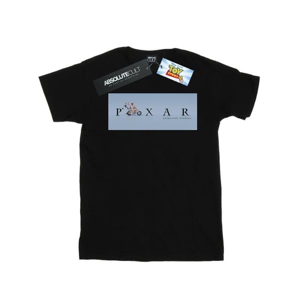 Disney Dam/Tjej Toy Story 4 Duke Caboom Pixar Studios Logo Bomull Boyfriend T-shirt
