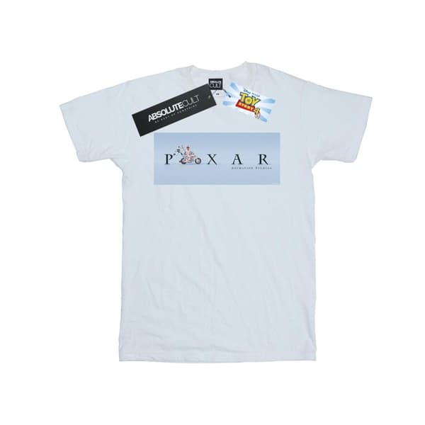 Disney Dam/Tjej Toy Story 4 Duke Caboom Pixar Studios Logo Bomull Boyfriend T-shirt