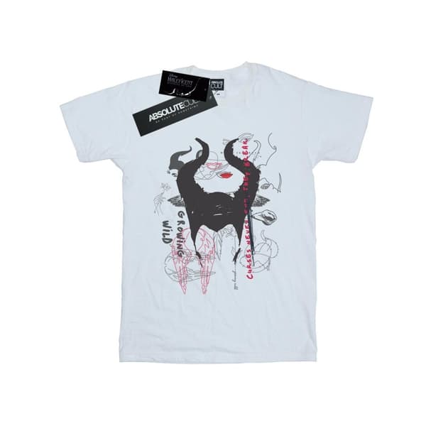 Disney Girls Maleficent Mistress Of Evil Growing Wild Horns Collage Cotton T-Shirt