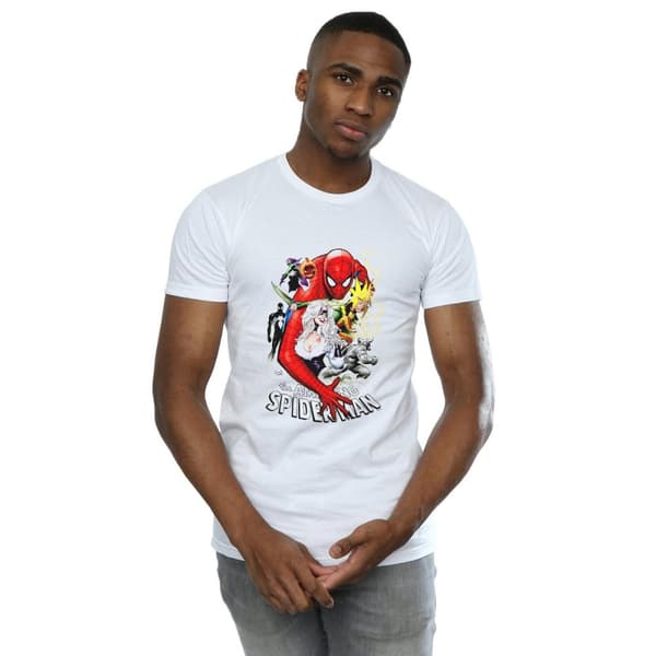 Marvel Mens Spider-Man Villains Cover T-Shirt