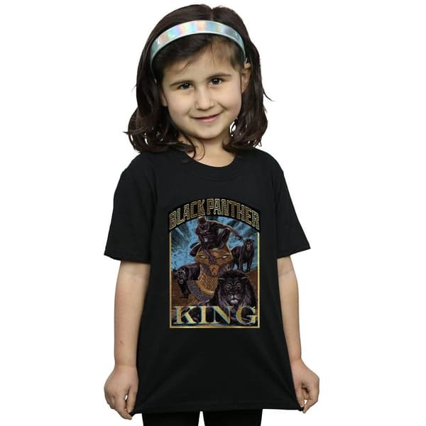 Marvel Girls Black Panther Homage Cotton T-Shirt
