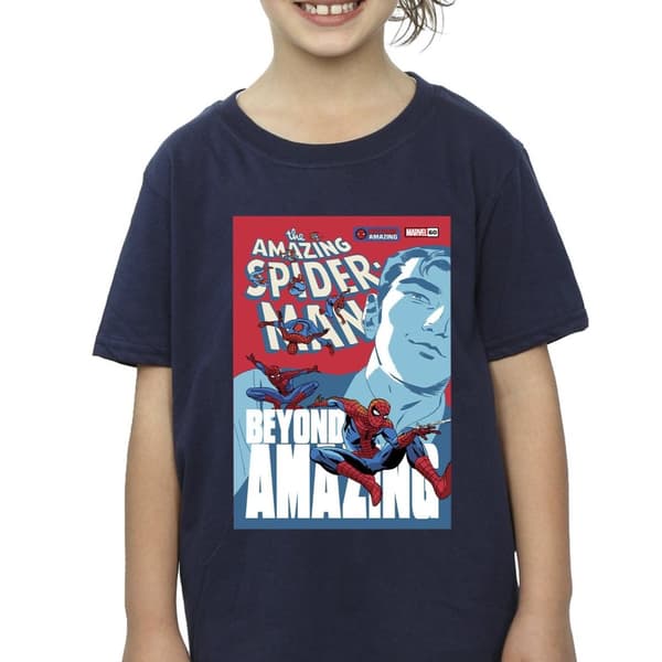 Marvel Girls Spider-Man Beyond Amazing Cover Cotton T-Shirt