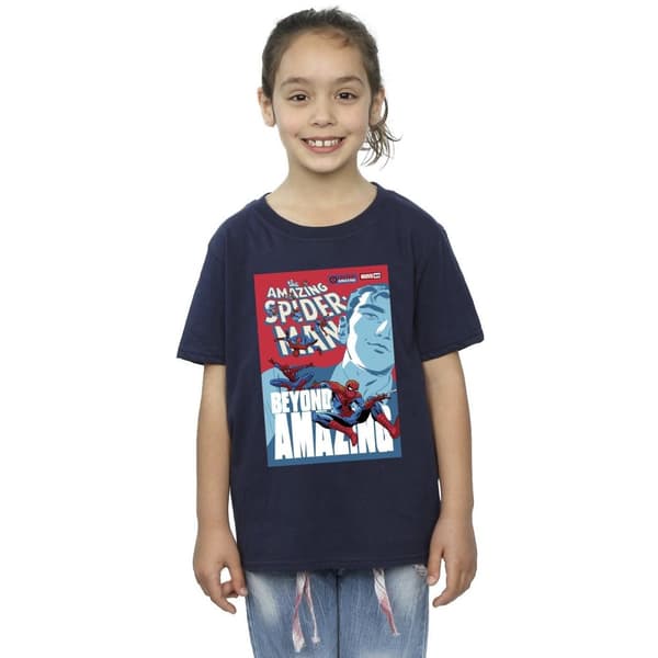 Marvel Girls Spider-Man Beyond Amazing Cover Cotton T-Shirt