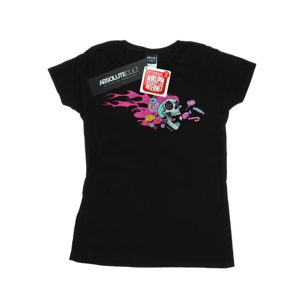Disney Dam/Tjej Wreck It Ralph Candy Skull Bomulls-T-shirt Black XXL
