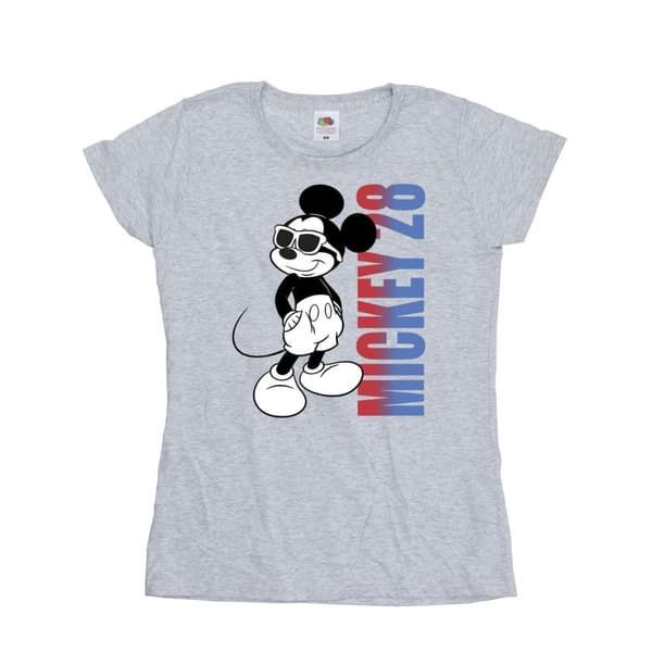 Disney Womens/Ladies Mickey Mouse Gradient Cotton T-Shirt