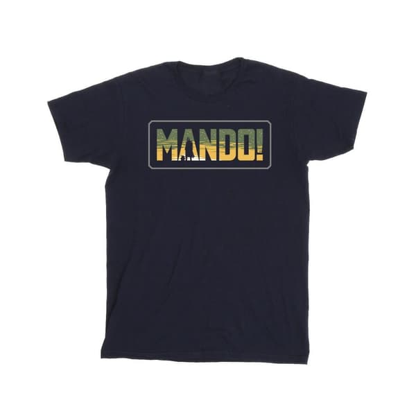 Star Wars T-shirt i bomull med Mandalorian Mando-utskärning för flickor
