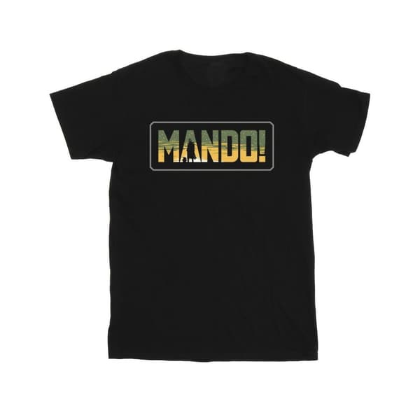 Star Wars T-shirt i bomull med Mandalorian Mando-utskärning för flickor