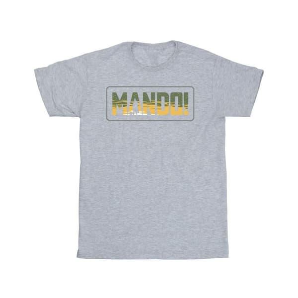 Star Wars T-shirt i bomull med Mandalorian Mando-utskärning för flickor