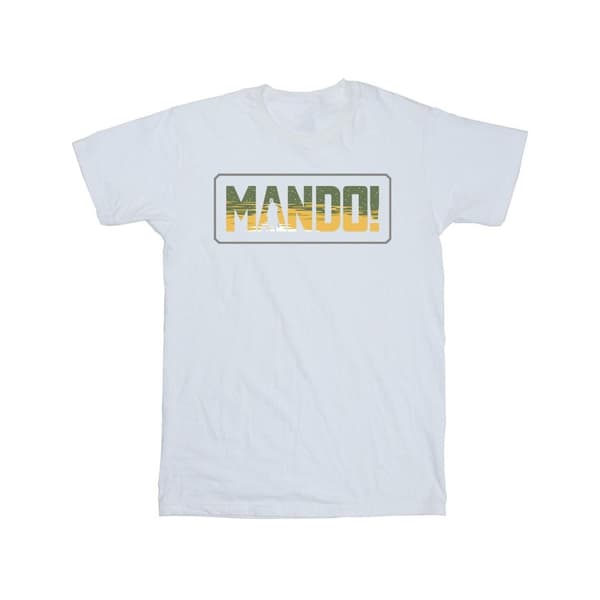 Star Wars T-shirt i bomull med Mandalorian Mando-utskärning för flickor