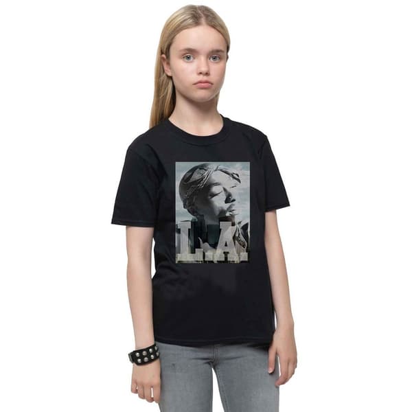 Tupac Shakur Childrens/Kids LA Skyline Cotton T-Shirt