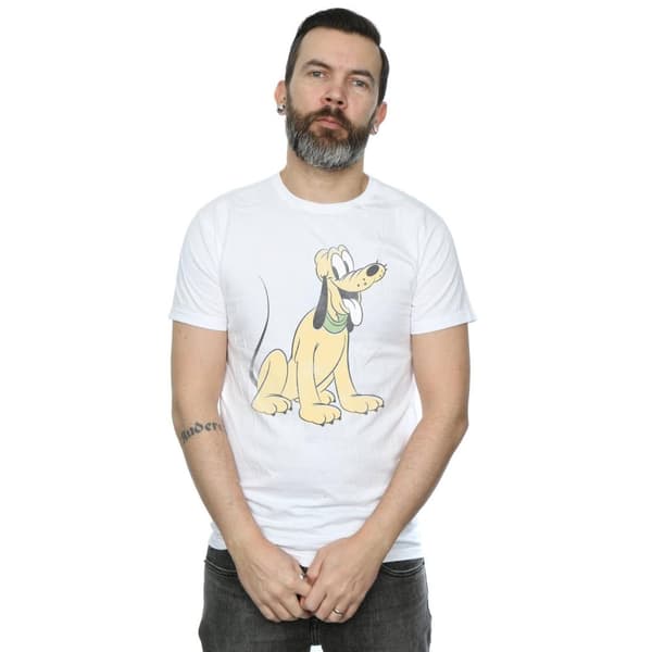 Disney Mens Pluto Sitting T-Shirt
