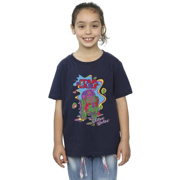 Star Wars Girls R2D2 Pop Art Cotton T-Shirt