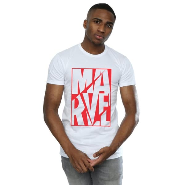 Marvel Mens Portrait Logo T-Shirt