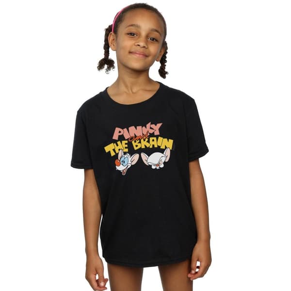 Animaniacs T-shirt i bomull med Pinky And The Brain Heads för flickor