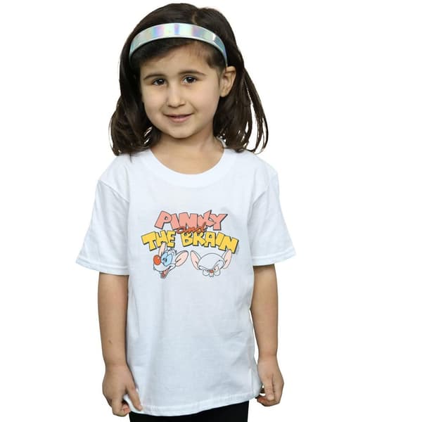 Animaniacs T-shirt i bomull med Pinky And The Brain Heads för flickor