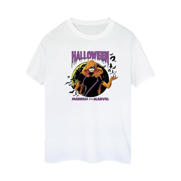 Marvel Womens/Ladies Black Widow Halloween Cotton Boyfriend T-Shirt White M