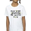 Miniatyrbilde 3 av 4: Star Wars Girls The Mandalorian Grogu May The Force Be With You Cotton T-Shirt