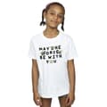 Miniatyrbilde 2 av 4: Star Wars Girls The Mandalorian Grogu May The Force Be With You Cotton T-Shirt