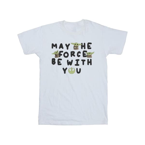 Star Wars Girls The Mandalorian Grogu May The Force Be With You Cotton T-Shirt
