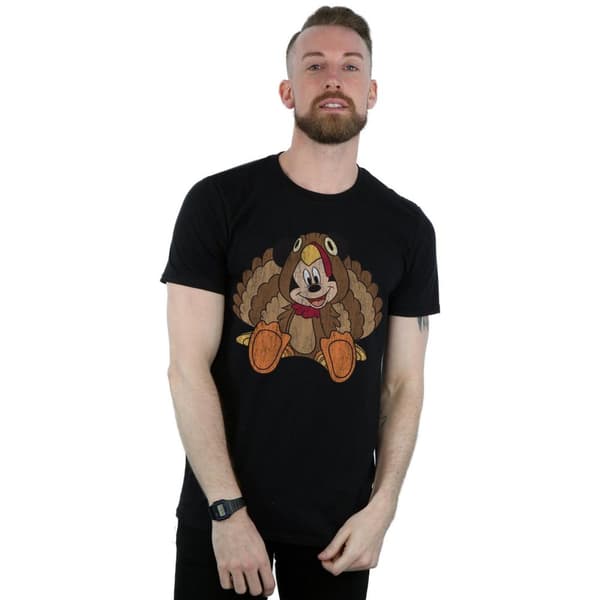 Disney Mens Musse Pigg Thanksgiving kalkon kostym T-shirt