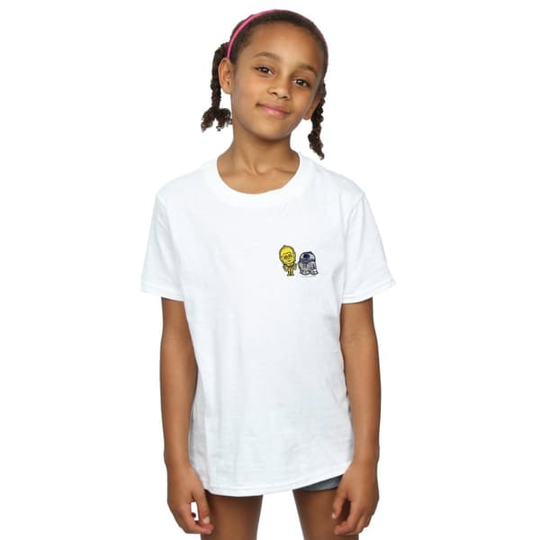 Star Wars Girls Resistance Droids Chest Print Cotton T-Shirt