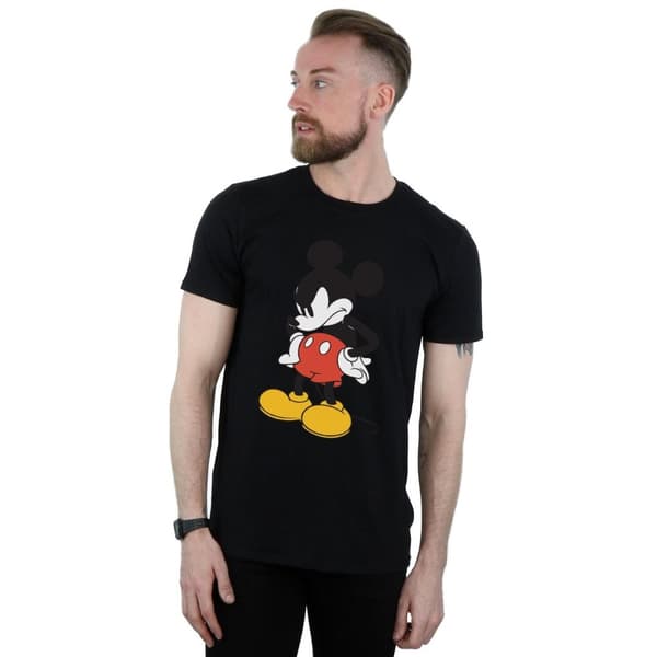Disney Mens Mickey Mouse Angry Look Down T-Shirt