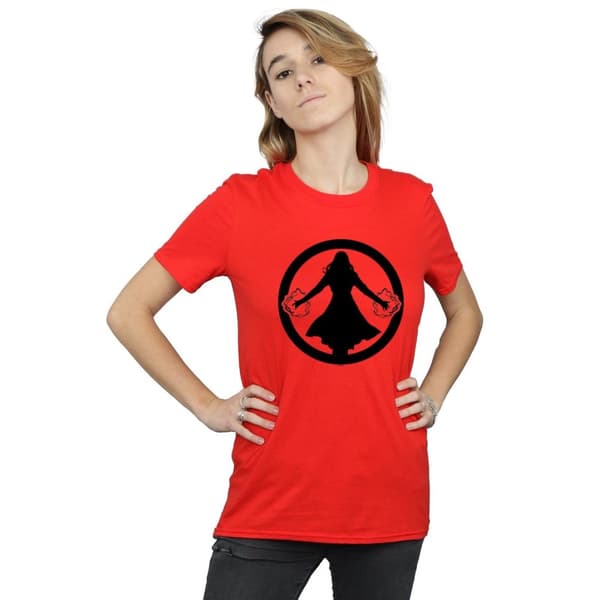 Marvel Womens/Ladies Scarlet Witch Symbol Cotton Boyfriend T-Shirt