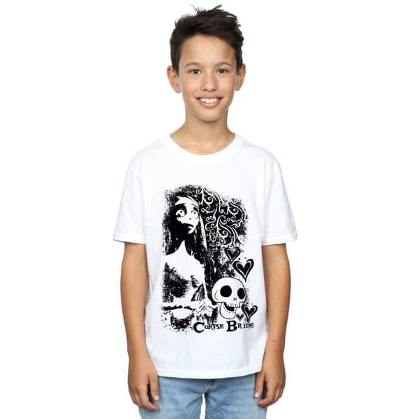 Corpse Bride Boys Skull Logo T-Shirt